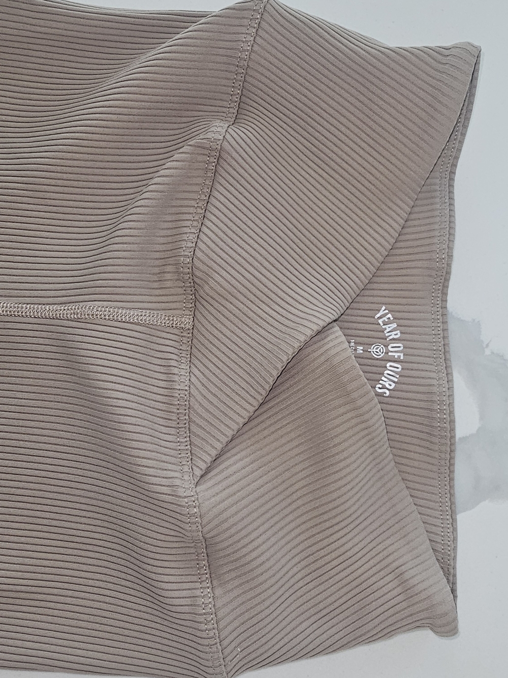 Year of Ours Taupe Ribbed Women’s Top